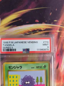 Pokemon Card Japanese Vending expansion sheet 1998 glossy PSA 9 Tangela - Image 4