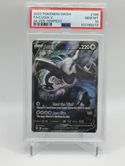 Lugia v Pokemon Silver Tempest Alternate Full Alt Art Holo Card 186/195 PSA 10 - Image 1