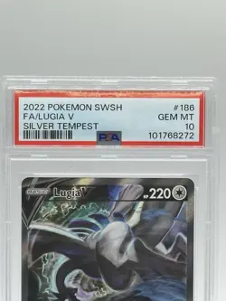 Lugia v Pokemon Silver Tempest Alternate Full Alt Art Holo Card 186/195 PSA 10 - Image 4