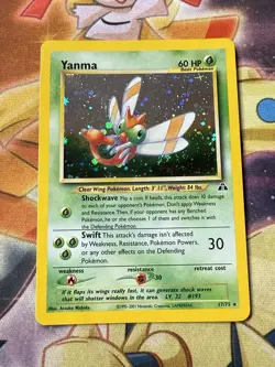 Pokemon TCG Yanma Neo Discovery Holo Card 17/75 Unlimited Rare NM - Image 1