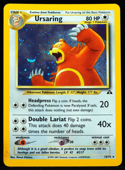 Ursaring 15/75 Neo Discovery NM Pokemon Card - Image 1