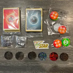 Pokemon VSTAR Acrylic Small Tokens Marker Damage Counters Dice Tin Energy Card - Image 2