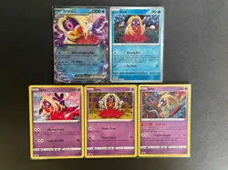 Jynx EX 151 (MEW) + 4 base (1 RevHOLO) 5-card mixed Pokemon lot - PWE - Image 1