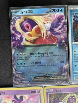 Jynx EX 151 (MEW) + 4 base (1 RevHOLO) 5-card mixed Pokemon lot - PWE - Image 3