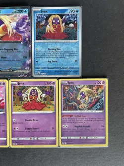 Jynx EX 151 (MEW) + 4 base (1 RevHOLO) 5-card mixed Pokemon lot - PWE - Image 5