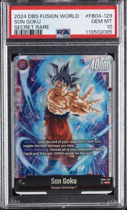 2024 DRAGON BALL SUPER CARD GAME FUSION WORLD ULTRA LIMIT SON GOKU PSA 10 - Image 1