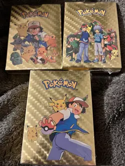 Lot of 3 Boxes of Pokemon Gold Foil Card Deck Gold NEW SEALED RARE - Image 1