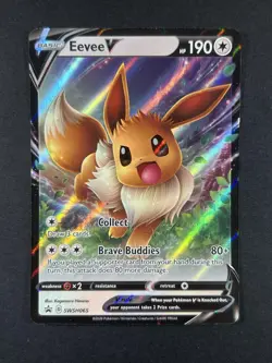 Eevee V SWSH065 Sword & Shield Battle Academy Black Star Promo Pokemon Card - Image 1