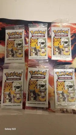 6x Pokemon 25th General Mills Cereal 3 Card Promo Packs Sealed Holo Pikachu - Image 1