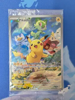 Pikachu SVP 027 - FACTORY SEALED Paldea Evolved Promo Holo Pokemon Card NM - Image 2