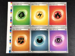 Pokemon TCG - Scarlet & Violet - Uncut Sheet Piece - 6 Card Energy - w/Toploader - Image 1