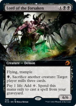 MTG - Lord of the Forsaken - Extended Art - Innistrad: Midnight Hunt - NM, Engli - Image 1