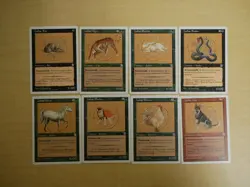 Magic the Gathering (MtG): 8 Zodiac Animals from Portal Three Kingdoms (EX+) - Image 1
