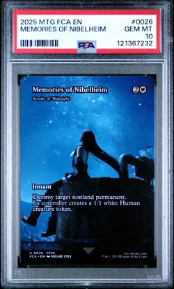 2025 MTG FINAL FANTASY: THROUGH THE AGES #0026 MEMORIES OF NIBELHEIM PSA 10 - Image 1