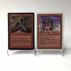 (2) Magic: The Gathering Giant Strength MTG Core Set 4th Edition & Tempest LP - Image 1