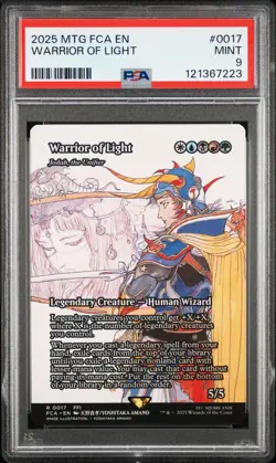 2025 MTG FINAL FANTASY: THROUGH THE AGES #0017 WARRIOR OF LIGHT PSA 9 - Image 1