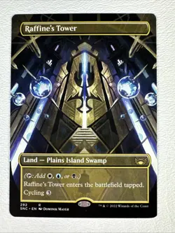 Raffine's Tower (Borderless) Regular Rare 292 NM/MINT Streets of New Capenna MTG - Image 1