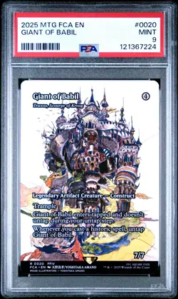 2025 MTG FINAL FANTASY: THROUGH THE AGES #0020 GIANT OF BABIL PSA 9 - Image 1