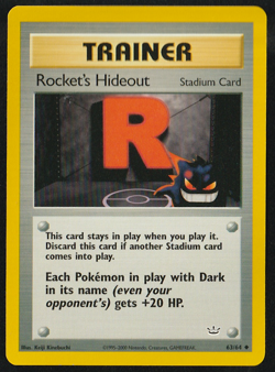 Rocket's Hideout 63/64 - Pokemon TCG Neo Revelation Set - Good Condition - Image 1