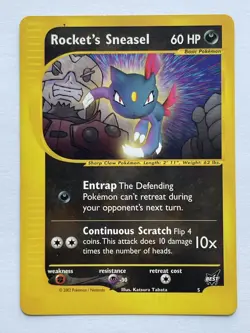 Pokemon Card Rocket's Sneasel Best Of Game Stamped #5 - Image 1