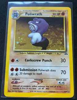 Pokemon 2001 Neo Discovery Poliwrath 9/75 Unlimited English NM - Image 1