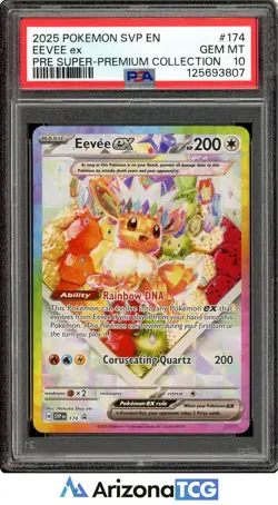Pokemon 2025 Eevee ex #174 Prismatic Evo Super Premium Collection GEM MT PSA 10 - Image 1