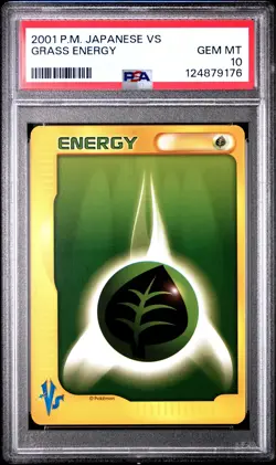 2001 POKEMON JAPANESE VS GRASS ENERGY PSA 10 - Image 1