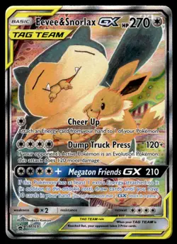 Pokemon TCG SM Promos #SM169 Eevee & Snorlax GX MP - Image 1
