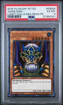 2018 YU-GI-OH! LEGEND COLLECTION KAIBA MEGA PACK 1ST EDITION JUDGE MAN PSA 6 - Image 1
