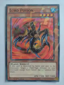 BP03-EN009 Lord Poison 1st Edition YuGiOh Card near mint or better shatter foil - Image 1