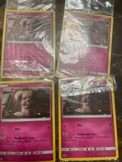 4 SEALED Pokemon SNUBBULL BLACK STAR PROMO Cards. - Image 1