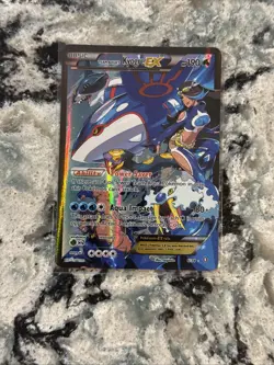 Pokemon TCG Team Aqua's Kyogre EX Double Crisis Holo Full Art Card 6/34 - Image 1