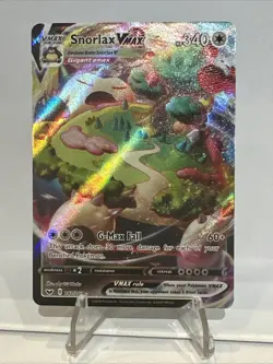 Pokemon TCG Snorlax VMAX Holo Ultra Rare Card 142/202 Sword & Shield - Image 1