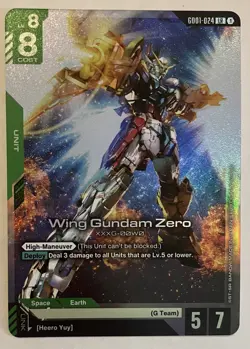 Wing Gundam Zero Foil LR - GD01-024 NM - Gundam Trading Card Game Holo - Image 1