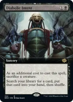 Diabolic Intent (Extended Art) -Foil Light Play MTG The Brothers' War - Image 1