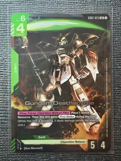 Gundam Card Game Newtype Rising Gundam Deathscythe GD01-025 LR Holo Foil - Image 1