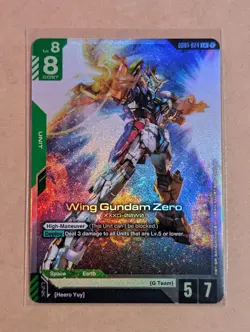 Wing Gundam Zero GD01 Newtype Rising GD01-024 LR Gundam Card Game TCG - Image 1