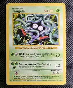 Tangela Shadowless Base Set 66/102 Pokemon Card 1999 WOTC - EXCELLENT - Image 1