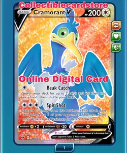 Cramorant V 198/202 FULL ART Pokemon TCG Online Digital Card Sent FAST - PTCGO - Image 1