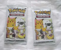 2 2021 SEALED 25th Anniversary General Mills Pokemon Cereal 3-Card Booster Packs - Image 1