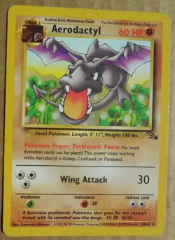 Aerodactyl 16/62 Rare Non-Holo Fossil Set Pokemon Card MP - Image 1