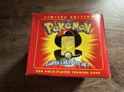 Pikachu Pokemon 23k Gold-Plated Trading Card&Pokeball New Limited Edition 1999 - Image 2