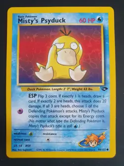 Misty's Psyduck 90/132 - Gym Challenge Set - Pokemon Card - Near Mint Condition - Image 1