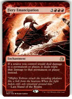 Fiery Emancipation Wilds of Eldraine: Enchanting Tales Regular NM MTG - Image 1
