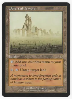 Deserted Temple 2001 Odyssey Colorless Rare Land MTG NM AZ3 - Image 1