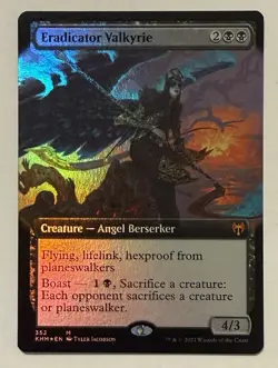 Eradicator Valkyrie Extended Art Foil - Mythic - Kaldheim MTG - Image 1
