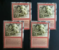 Sedge Troll (Revised MTG) ALTERED playset of four (4) hand painted! - Image 1