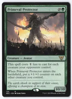 Primeval Protector R Commander: Kamigawa: Neon Dynasty 124 LP - Image 1
