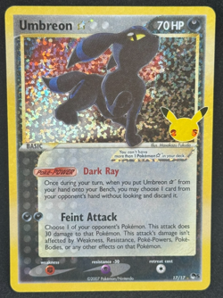 Umbreon Gold Star 17/17 Celebrations Classic Collection Pokemon Card - Image 1