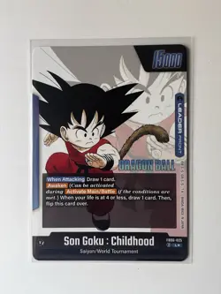 Son Goku : Childhood FB06-025 Gold Leader Dragon Ball Manga Booster Card Fusion - Image 2